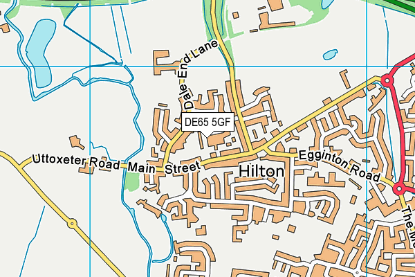 DE65 5GF map - OS VectorMap District (Ordnance Survey)