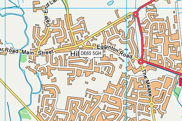 Hilton Spencer Academy map (DE65 5GH) - OS VectorMap District (Ordnance Survey)