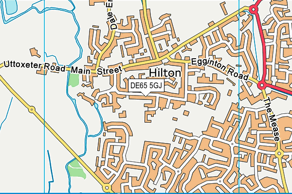 DE65 5GJ map - OS VectorMap District (Ordnance Survey)