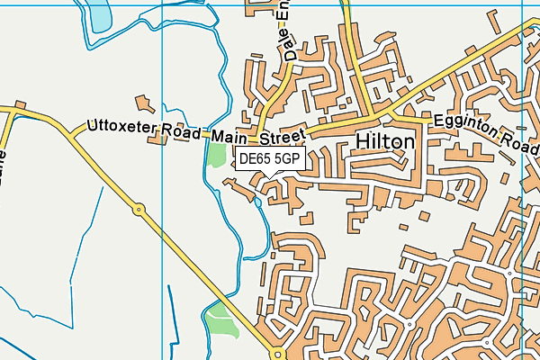 DE65 5GP map - OS VectorMap District (Ordnance Survey)