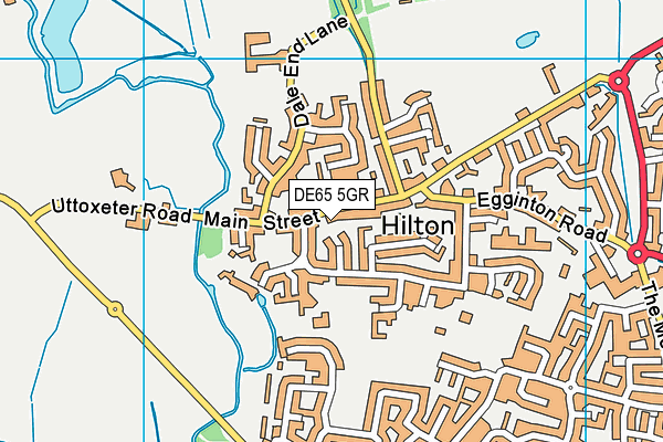 DE65 5GR map - OS VectorMap District (Ordnance Survey)