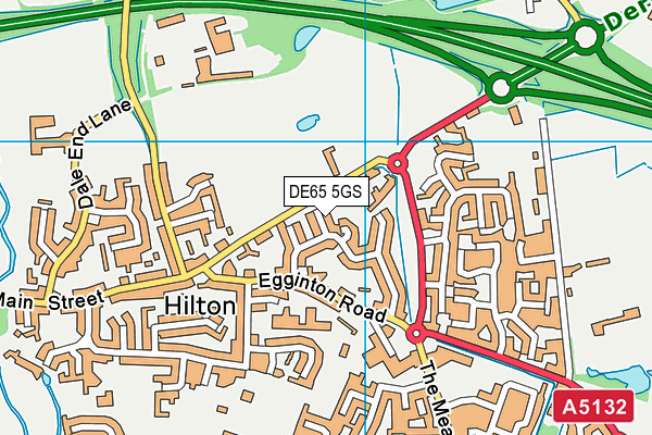 DE65 5GS map - OS VectorMap District (Ordnance Survey)