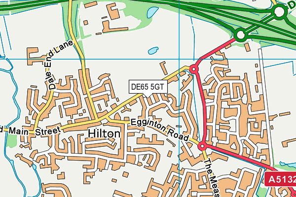 DE65 5GT map - OS VectorMap District (Ordnance Survey)