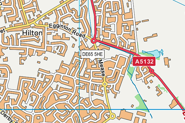 DE65 5HE map - OS VectorMap District (Ordnance Survey)