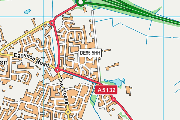 DE65 5HH map - OS VectorMap District (Ordnance Survey)