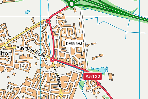 DE65 5HJ map - OS VectorMap District (Ordnance Survey)