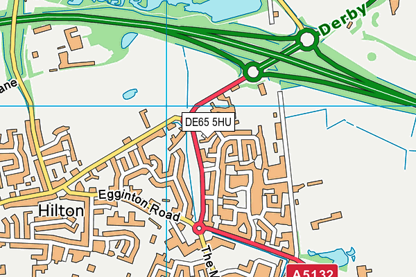 DE65 5HU map - OS VectorMap District (Ordnance Survey)