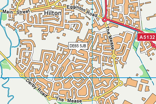 DE65 5JB map - OS VectorMap District (Ordnance Survey)