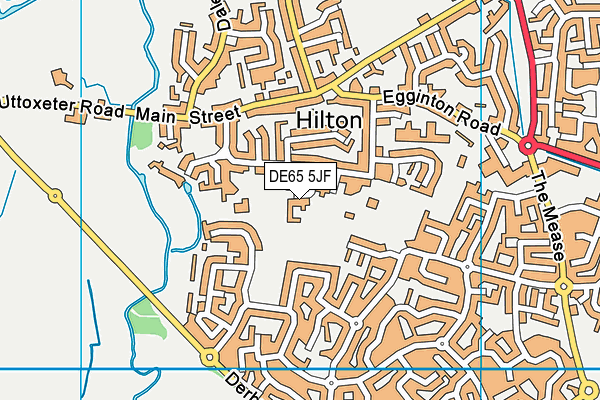 DE65 5JF map - OS VectorMap District (Ordnance Survey)