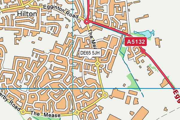 DE65 5JH map - OS VectorMap District (Ordnance Survey)