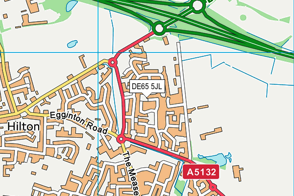 DE65 5JL map - OS VectorMap District (Ordnance Survey)