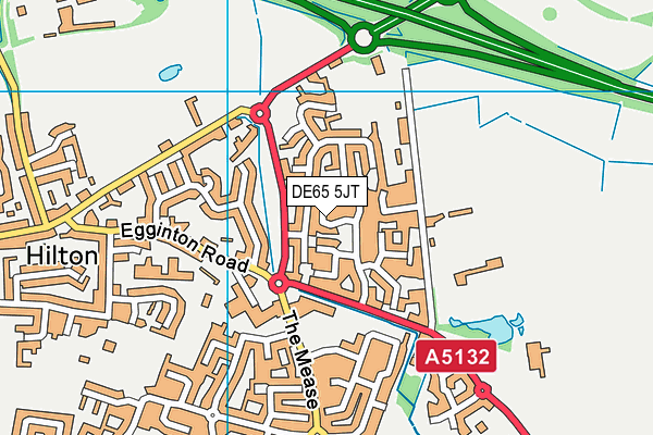 DE65 5JT map - OS VectorMap District (Ordnance Survey)