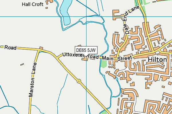 DE65 5JW map - OS VectorMap District (Ordnance Survey)