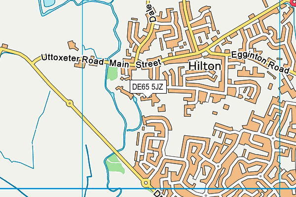 DE65 5JZ map - OS VectorMap District (Ordnance Survey)