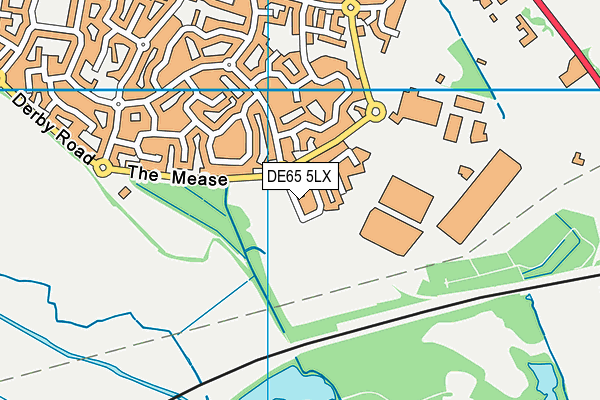 DE65 5LX map - OS VectorMap District (Ordnance Survey)