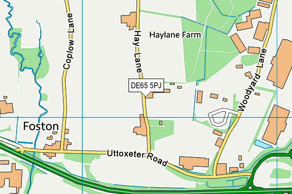 DE65 5PJ map - OS VectorMap District (Ordnance Survey)