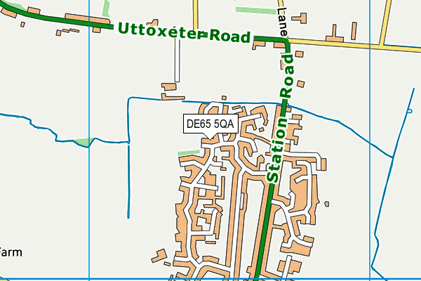 DE65 5QA map - OS VectorMap District (Ordnance Survey)