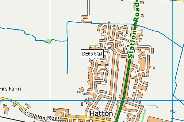 DE65 5QJ map - OS VectorMap District (Ordnance Survey)