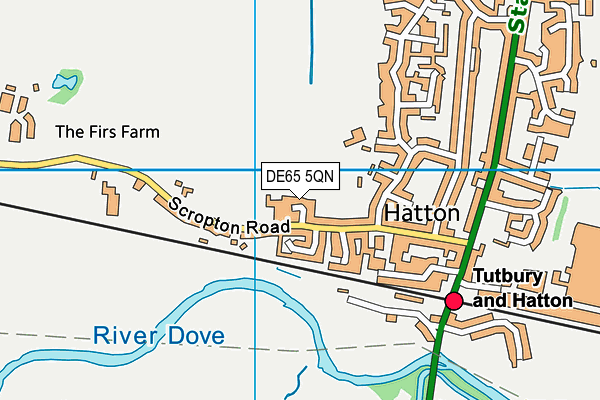 DE65 5QN map - OS VectorMap District (Ordnance Survey)