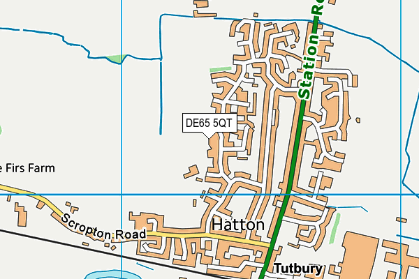 DE65 5QT map - OS VectorMap District (Ordnance Survey)