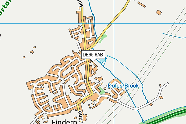 DE65 6AB map - OS VectorMap District (Ordnance Survey)