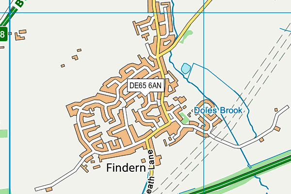 DE65 6AN map - OS VectorMap District (Ordnance Survey)