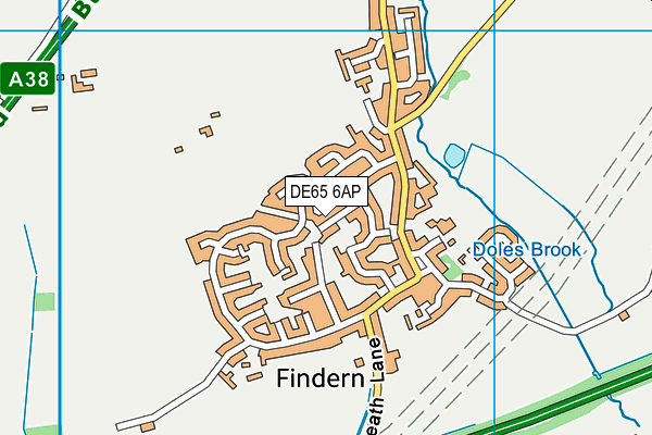 DE65 6AP map - OS VectorMap District (Ordnance Survey)