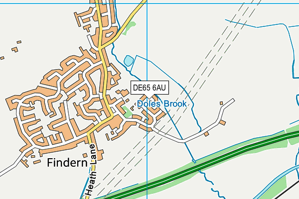 DE65 6AU map - OS VectorMap District (Ordnance Survey)