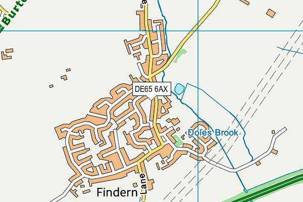 DE65 6AX map - OS VectorMap District (Ordnance Survey)