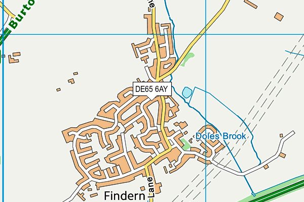 DE65 6AY map - OS VectorMap District (Ordnance Survey)