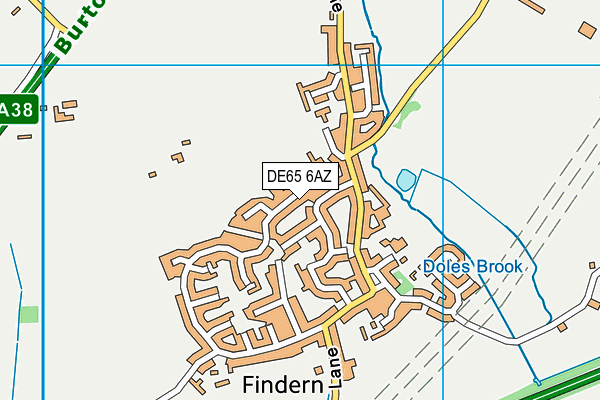 DE65 6AZ map - OS VectorMap District (Ordnance Survey)