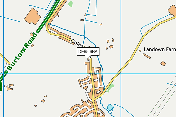 DE65 6BA map - OS VectorMap District (Ordnance Survey)