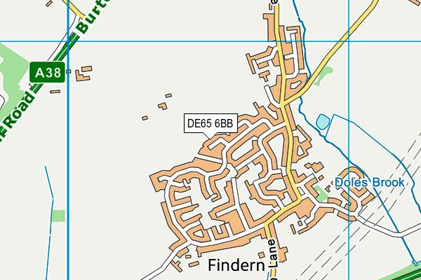 DE65 6BB map - OS VectorMap District (Ordnance Survey)