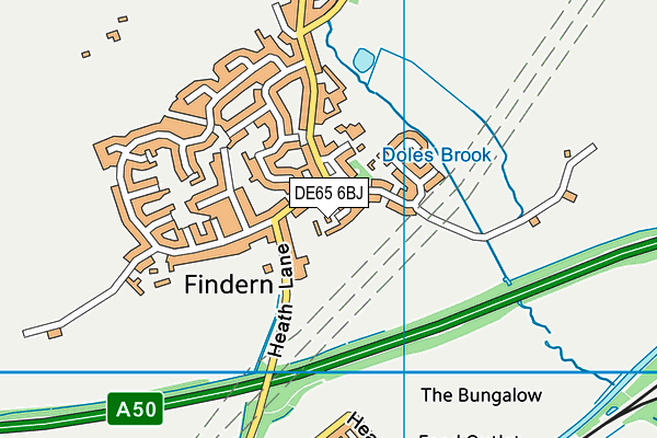 DE65 6BJ map - OS VectorMap District (Ordnance Survey)