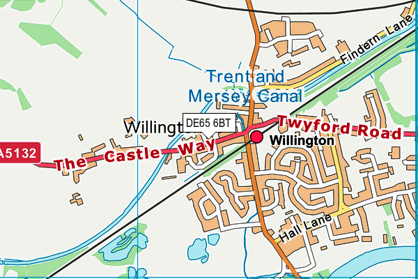 DE65 6BT map - OS VectorMap District (Ordnance Survey)