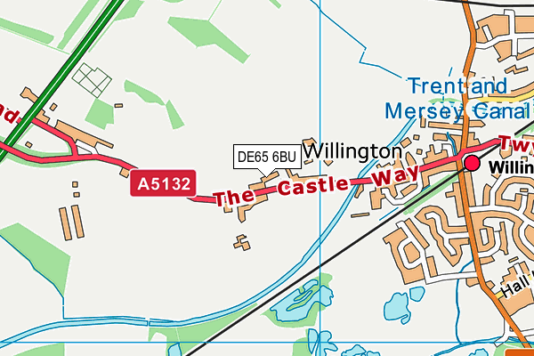 DE65 6BU map - OS VectorMap District (Ordnance Survey)