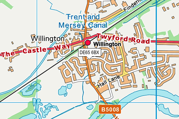 DE65 6BX map - OS VectorMap District (Ordnance Survey)