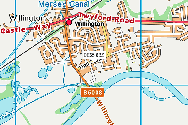 DE65 6BZ map - OS VectorMap District (Ordnance Survey)
