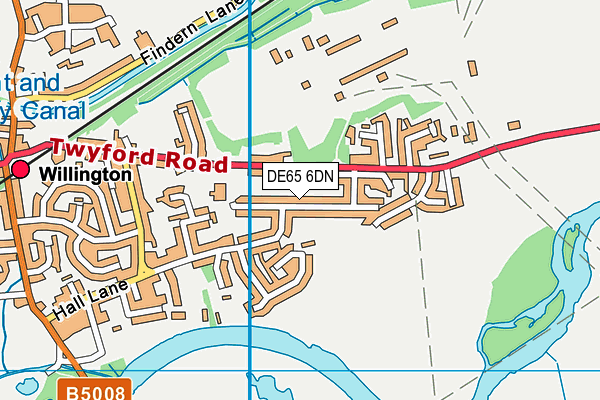 Willington Primary School map (DE65 6DN) - OS VectorMap District (Ordnance Survey)
