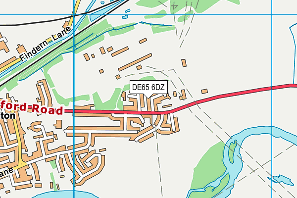DE65 6DZ map - OS VectorMap District (Ordnance Survey)