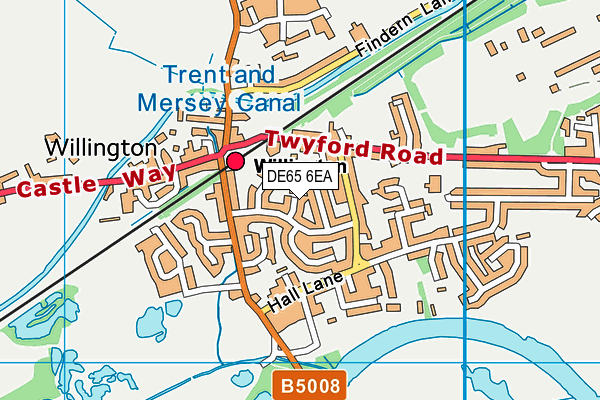 DE65 6EA map - OS VectorMap District (Ordnance Survey)