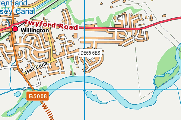 DE65 6ES map - OS VectorMap District (Ordnance Survey)