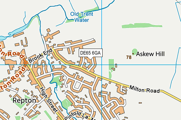DE65 6GA map - OS VectorMap District (Ordnance Survey)