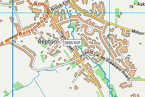 DE65 6GF map - OS VectorMap District (Ordnance Survey)