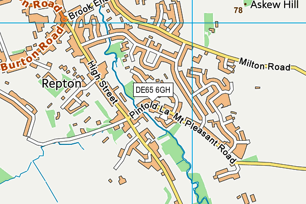 DE65 6GH map - OS VectorMap District (Ordnance Survey)