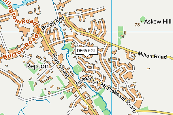 DE65 6GL map - OS VectorMap District (Ordnance Survey)