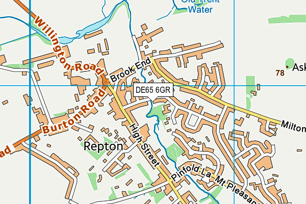 DE65 6GR map - OS VectorMap District (Ordnance Survey)