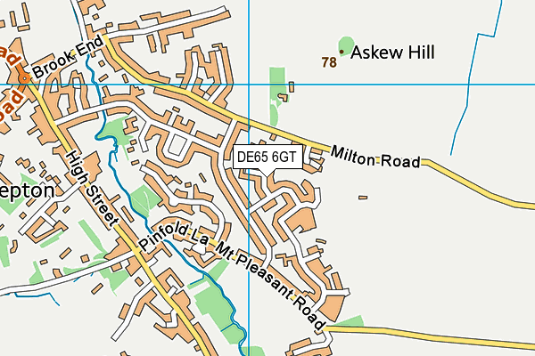 DE65 6GT map - OS VectorMap District (Ordnance Survey)