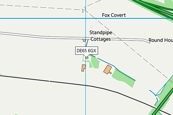 DE65 6GX map - OS VectorMap District (Ordnance Survey)