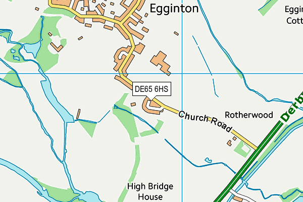 DE65 6HS map - OS VectorMap District (Ordnance Survey)